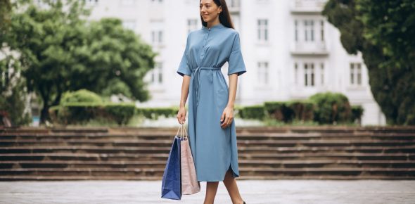 Woman with shopping bags